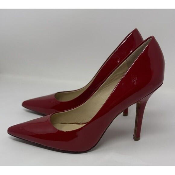 Charles David Women's Leather Pointed Toe High-Heel Pumps-Red-US 7.5 - Picture 3 of 16